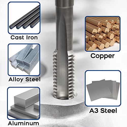 Burkit 5/8"-11 UNC Thread Tap Right Hand, HSS 5/8 x 11 UNC Straight Fluted Machine Tap - Image 5