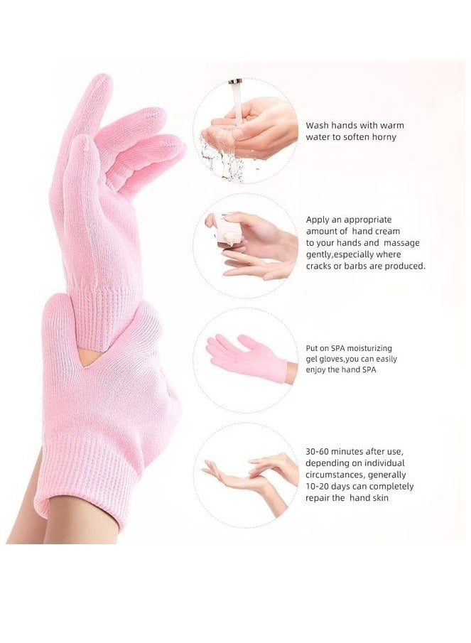 Generic 4-Piece Silicon Gel Gloves And Socks Set .Pink  - Image 3