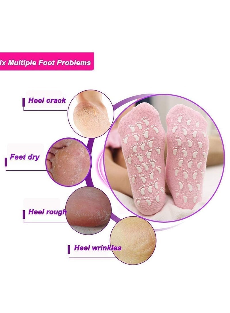 Generic 4-Piece Silicon Gel Gloves And Socks Set .Pink  - Image 5