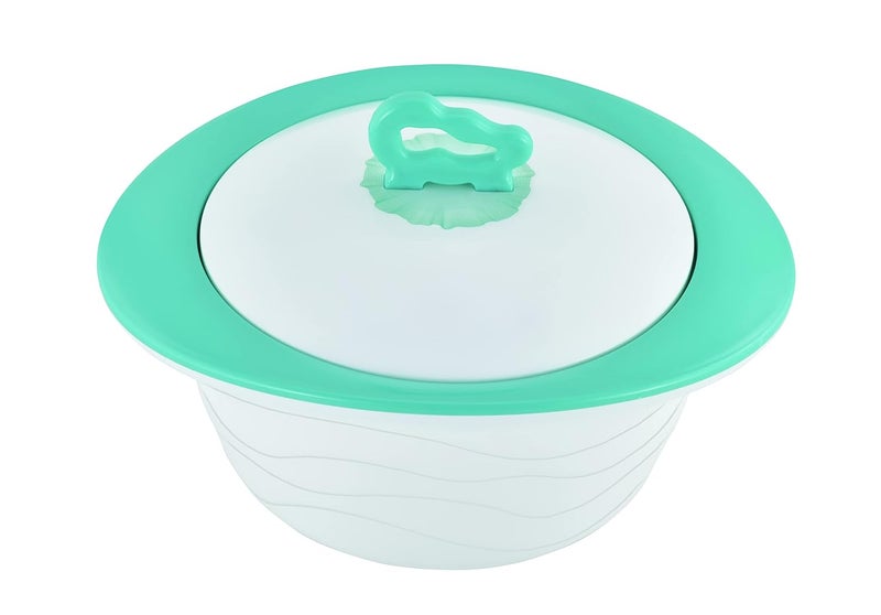 Trueware TRUEWARE Zinna Impulse Set of 2 Casserole 1200 ML 1800 ML Light Blue PU Insulated BPA free Odour Proof Food Grade Easy to Carry Easy to Store Ideal For Chapatti Roti Curd Maker Kitchen Storage Kitchen accesseroies Thermoware Hot Pot  - Image 2