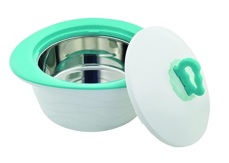 Trueware TRUEWARE Zinna Impulse Set of 2 Casserole 1200 ML 1800 ML Light Blue PU Insulated BPA free Odour Proof Food Grade Easy to Carry Easy to Store Ideal For Chapatti Roti Curd Maker Kitchen Storage Kitchen accesseroies Thermoware Hot Pot  - Image 3
