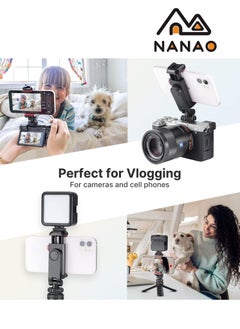 NANAO Phone Tripod Mount ST-06S Universal Smartphone Mount Adapter with 2 Cold Shoe 360° Rotates and Adjustable Cell Phone Clip Clamp Holder Compatible with All Phones Photography Lights And Other Equipment  - Image 5
