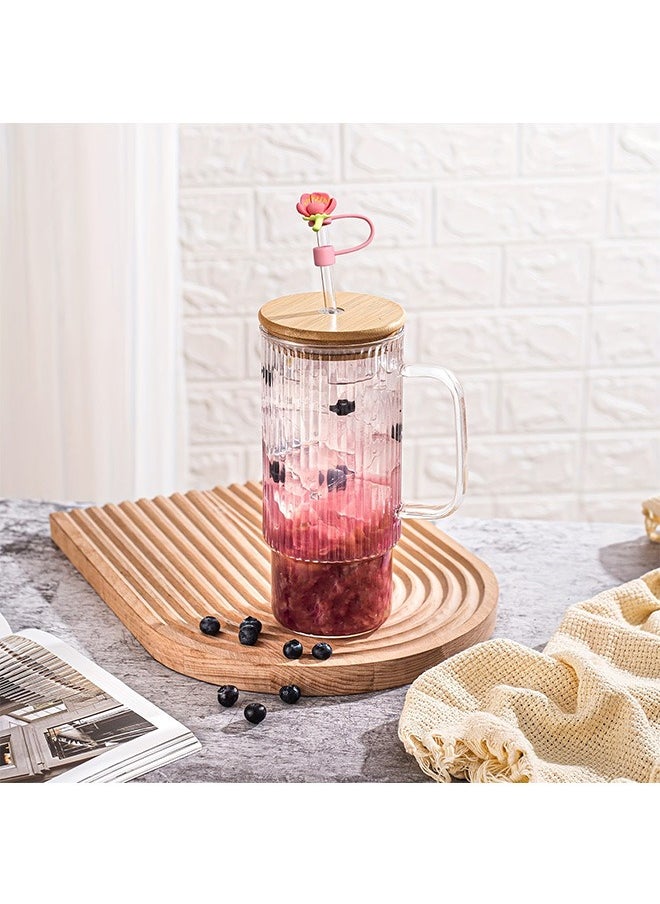 Stanley Cup Accessories Set Including 6 Pcs Silicone Straw Cover Cap, for 9-10 mm Straws,flowers Straw Cover Cap Set
