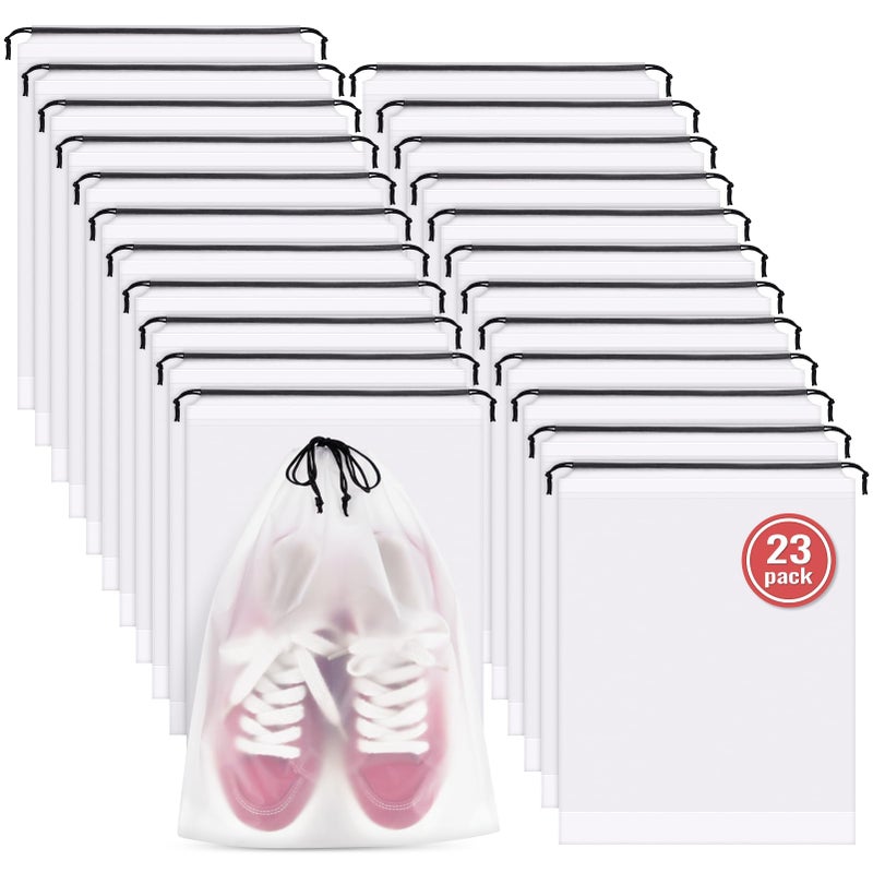 Inggix 23 Pack Shoe Bags for Travel, 11.8" x 15.7" Waterproof Travel Shoe Bags for Packing,Large Travel Bag for Shoes, Storage Bags Travel Essentials Men for and Women - Image 1