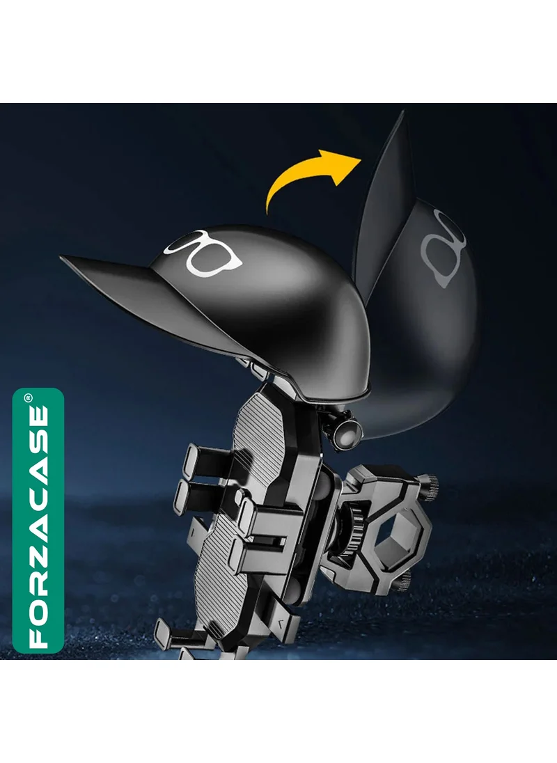 Forzacase Bike Motorcycle Scooter Handlebar Mount Phone Holder with Hat - FC667