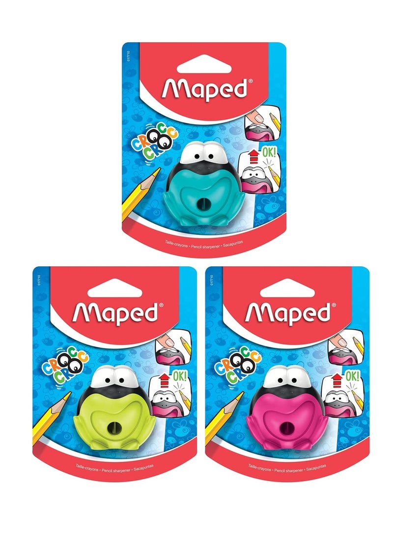 Maped 3-Piece Croc Croc One Sharpener Multicolour - Image 1