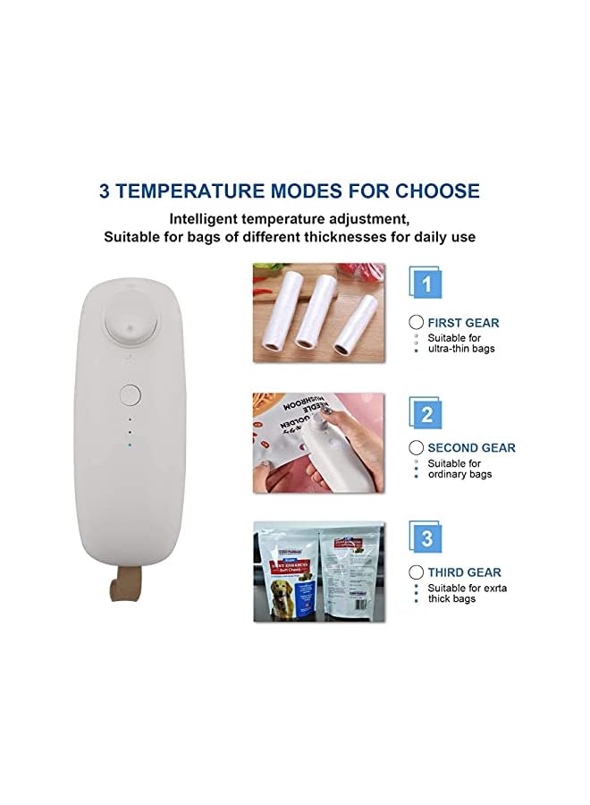 Hawaii Bag Sealer ,Handheld Heat Bag Sealer,2 In 1 Rechargeable Airtight Bag Sealer And Cutter,Small Portable Food Bag Sealing Machine For Plastic Bags Chip Bags  - Image 2