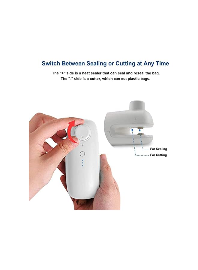 Hawaii Bag Sealer ,Handheld Heat Bag Sealer,2 In 1 Rechargeable Airtight Bag Sealer And Cutter,Small Portable Food Bag Sealing Machine For Plastic Bags Chip Bags  - Image 3