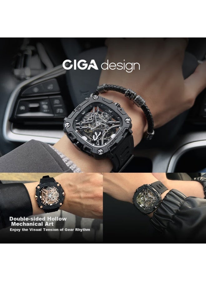 CIGA Design ساعة ميكانيكية طاقة العين الهيكلية الكاملة من سيغا ديزاين، ساعة يد عصرية للرجال، هدية رأس السنة - Image 3