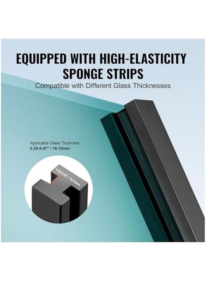 Black 304 Stainless Steel Glass Railing Brackets For 0 39 0 47 Inch Tempered Glass - Image 4