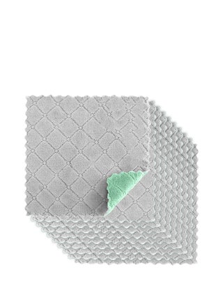 Kitchen Towels Dish Cloths, Eco-Friendly Reusable Dish Cloths Kitchen Towels, Absorbent Coral Velvet Lint-Free Dishtowels, Nonstick Oil Washable Fast Drying (Green-Grey 10Pcs) - pzsku/Z2198B48E10932AD8CBB0Z/45/_/1717214180/97746a3d-6525-452a-9200-aed822c5e6f3
