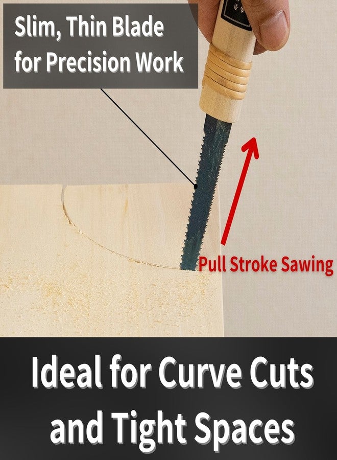 RANSHOU Japanese Pull Saw Woodworking Mini Keyhole Saw 4-3/4" Made in JAPAN, Ryoba Double-Edge Handsaw for Wood, Plywood, Drywall, Sheetrock, Gypsum Board, Plasterboard, Wood Handle - Image 5