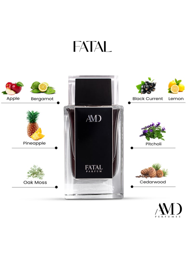 عطور ايه ام دي عطر فاتال من AMD للرجال - أو دو برفيوم، 100 مل  - Image 3