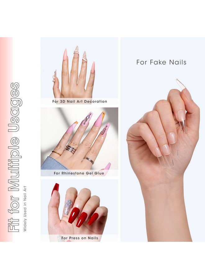 Gellen Solid Nail Glue Gel For False Nail Tips Huge Capacity 15G Press On Nail Glue Solid Acrylic Nail Glue Gel For Salon Art Diy At Home Need Uv Light Cured - Image 5