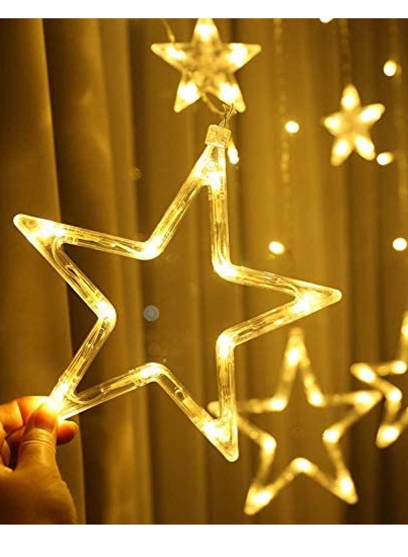 يوويل 3.5 متر ضوء رمضان للديكور المنزلي ضوء ليد على شكل نجمة للديكور الداخلي والخارجي أبيض دافئ متعدد الأوضاع يعمل ضوء ديكور 8 أوضاع  - Image 2