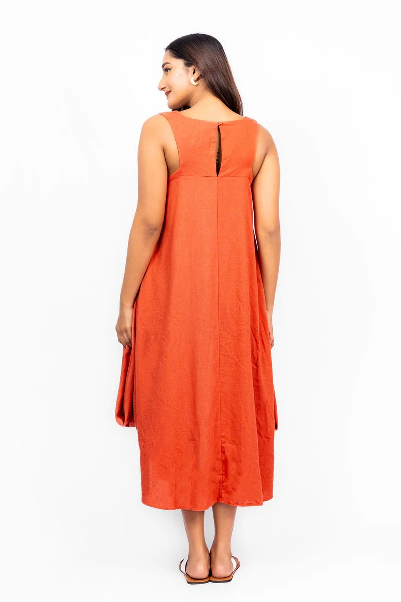 COCO by Cotton Collection Sleeveless Linen Dress