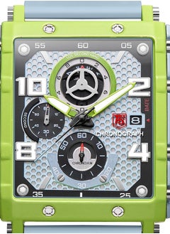 T5 T5 Men's Chronograph Square Dial Silicone Strap Watch  - Image 3
