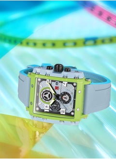 T5 T5 Men's Chronograph Square Dial Silicone Strap Watch  - Image 2