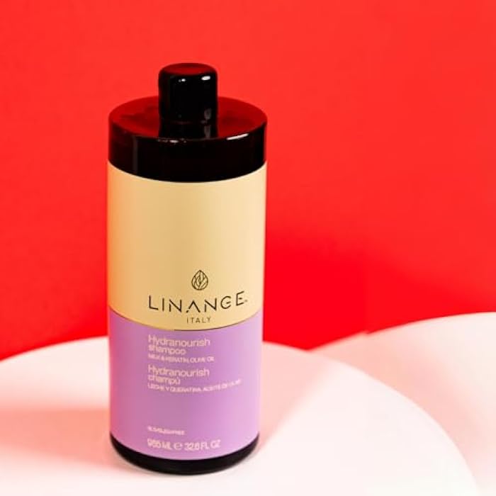 LINANGE Hydranourish Shampoo with Milk, Keratin, and Olive Oil - Hydrating and Nourishing Shampoo for Dry and Frizzy Hair, 965ml / 32.6 oz. - Image 3