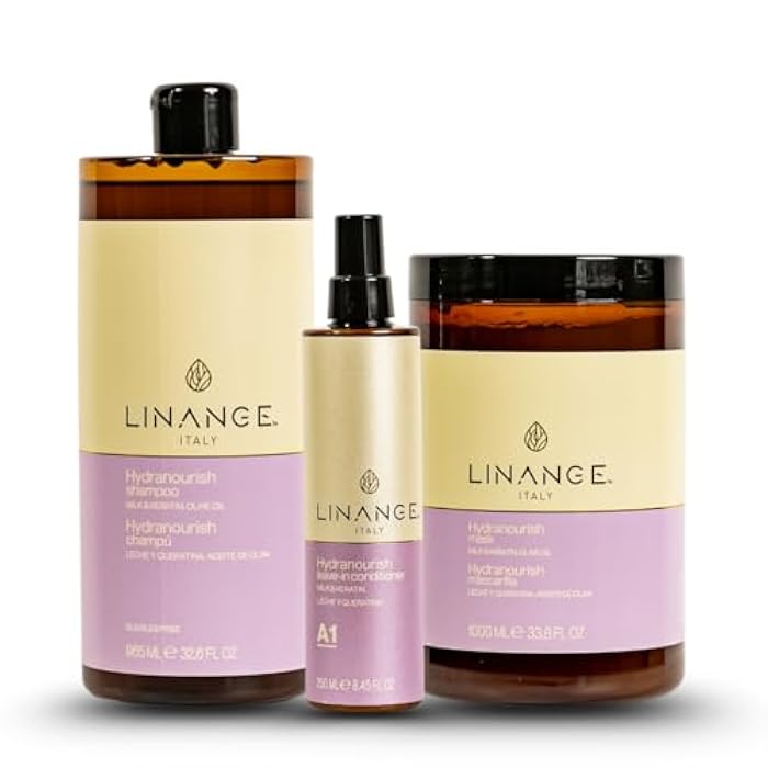 LINANGE Hydranourish Shampoo with Milk, Keratin, and Olive Oil - Hydrating and Nourishing Shampoo for Dry and Frizzy Hair, 965ml / 32.6 oz. - Image 5