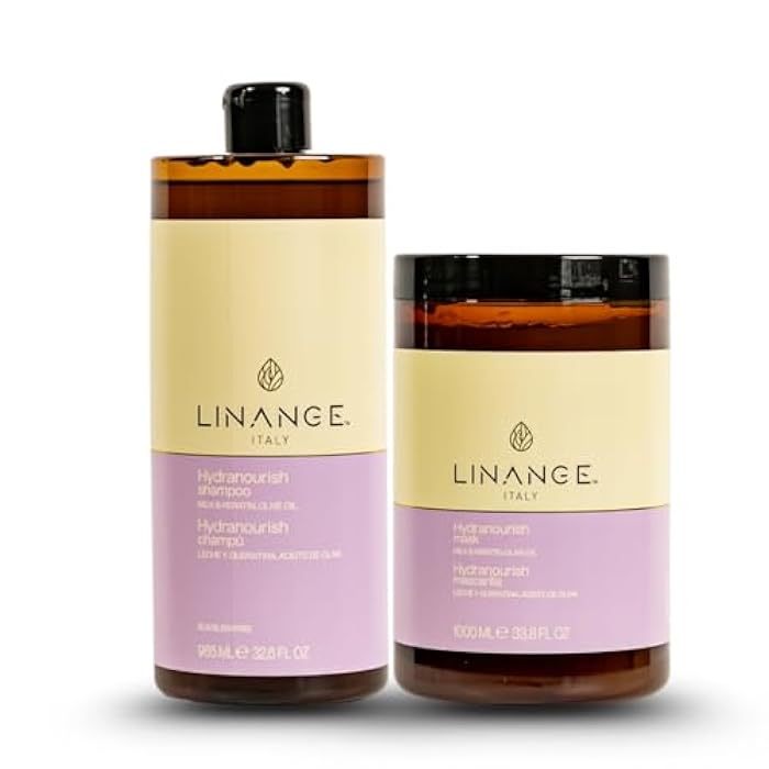 LINANGE Hydranourish Shampoo with Milk, Keratin, and Olive Oil - Hydrating and Nourishing Shampoo for Dry and Frizzy Hair, 965ml / 32.6 oz. - Image 4