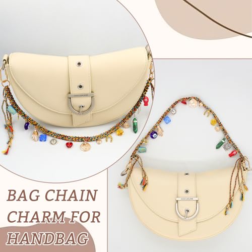 Gaiett Bag Charms, Beaded Rope Braided Bag Charm Chain, Purse Charms for Handbags, Purse Accessories for Women - Image 4