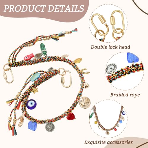 Gaiett Bag Charms, Beaded Rope Braided Bag Charm Chain, Purse Charms for Handbags, Purse Accessories for Women - Image 3