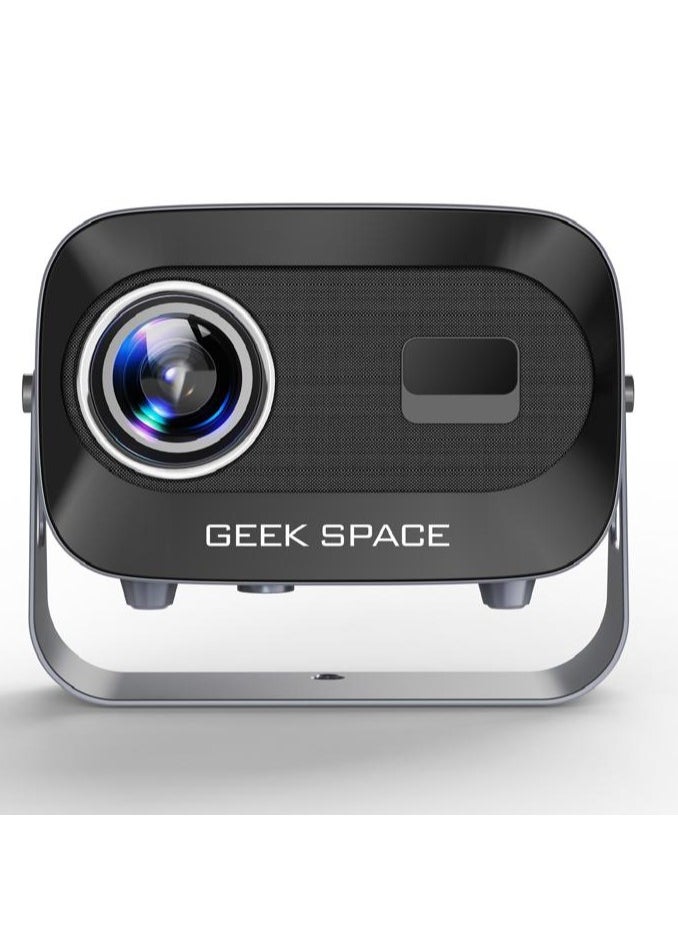 المهوس الفضاء جهاز عرض GEEK SPACE مزود بخاصية WiFi وBluetooth، جهاز عرض ذكي محمول بدقة 4K Full HD، يدعم تصحيح الانحراف بزاوية ±30°، جهاز عرض عالي الدقة للاستخدام الخارجي والداخلي A10 Plus  - Image 3