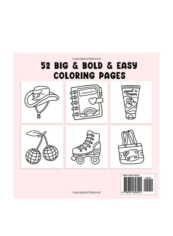 DayWins Cute  Groovy: Coloring Book for Adults and Kids, Bold and Easy, Simple and Big Designs for Relaxation Featuring Lovely Things (Bold  Easy Coloring) - Image 2