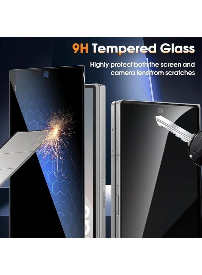 Muzz زجاج شاشة لجهاز سامسونج جالكسي زد فولد 7 واقي شاشة الخصوصية زجاج مقسى مضاد للتجسس فيلم 9H صلابة مقاوم للخدش واقي شاشة لجهاز سامسونج جالكسي زد فولد 7 5G - Image 3