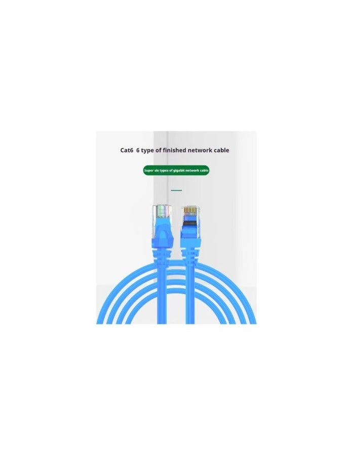 Generic M-PARD Ethernet cable Cat6 Gigabit high-speed 1000Mbps Internet cable RJ45 shielded network LAN cable compatible with PS5 PS4 Xbox One intelligent TV switch router Wifi extender panel 1.5M blue  - Image 1