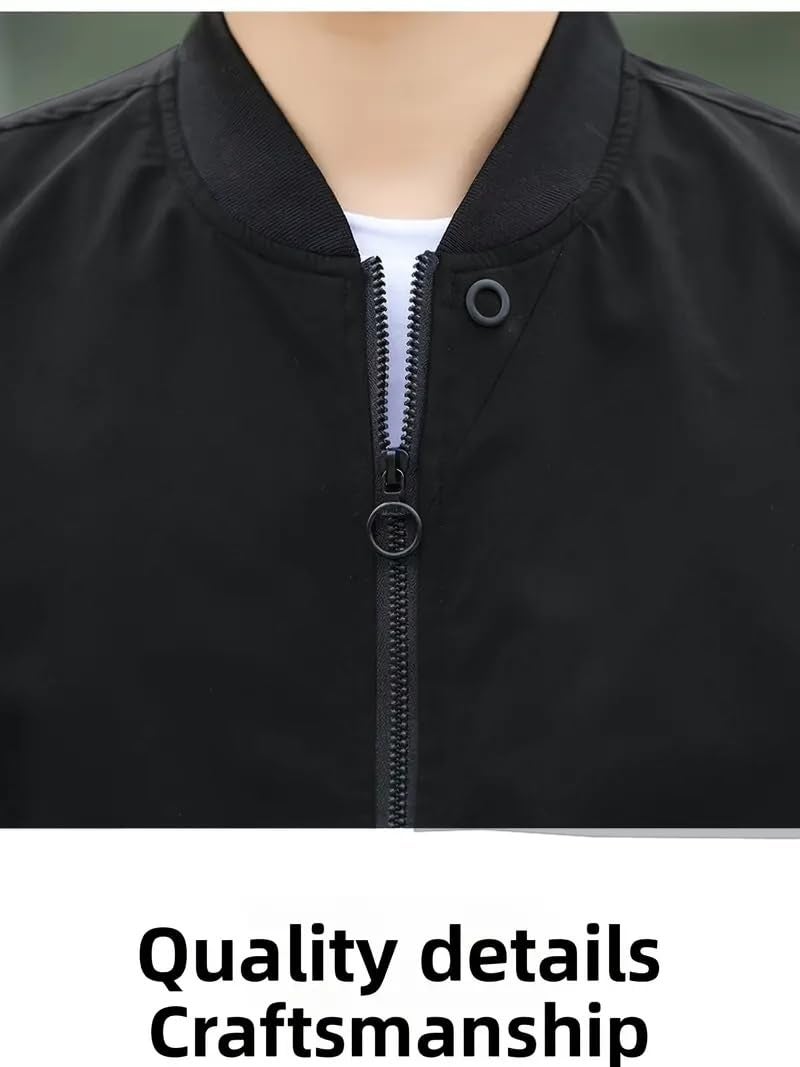 Celary Men's Bomber Jacket | Fancy Collar|| Lightweight Casual Zip-Up Jacket | Stylish Slim Fit Outerwear for All Seasons - Image 5