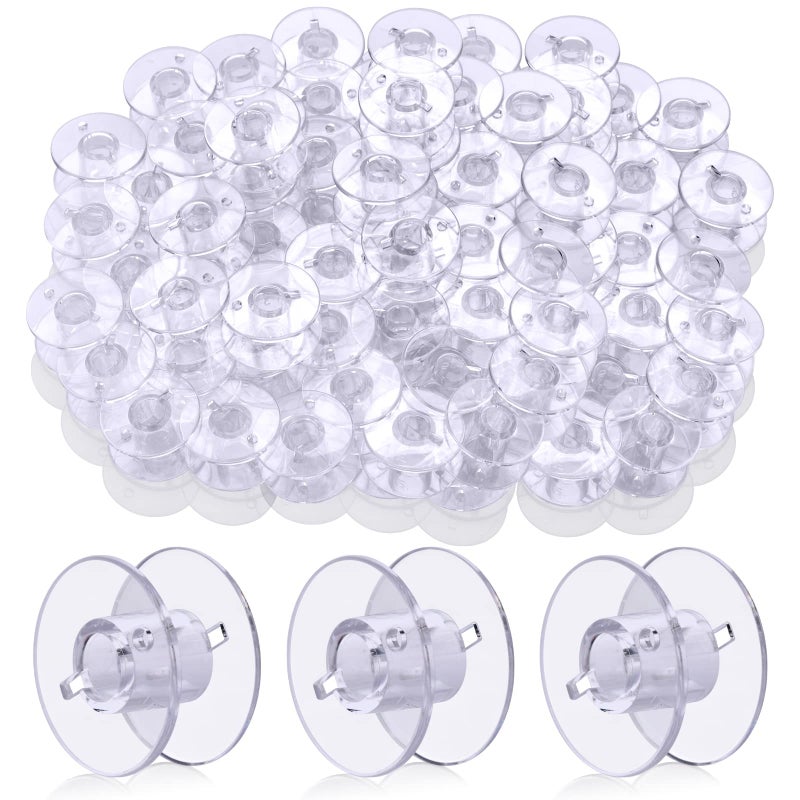 50 pcs Bobbins for Sewing Machine Eoehro Sa156 Bobbin 15j bobbins Bobbins Class 15 Sewing Machine BobbinsSewing Accessories Plastic Bobbins50 pcs