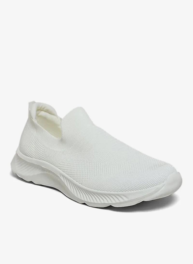 R&b Textured Knitted Slip On Shoes