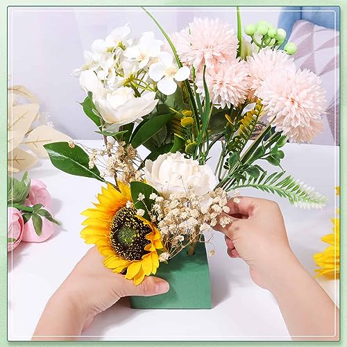 Audab 6 Pcs Floral Foam Blocks for Flower Arrangement, Wet and Dry Green Floral Foam for Wedding, Birthdays, Home Decorations (Small Size 5.5” L x 3.1” W x 1.7” H) - Image 4