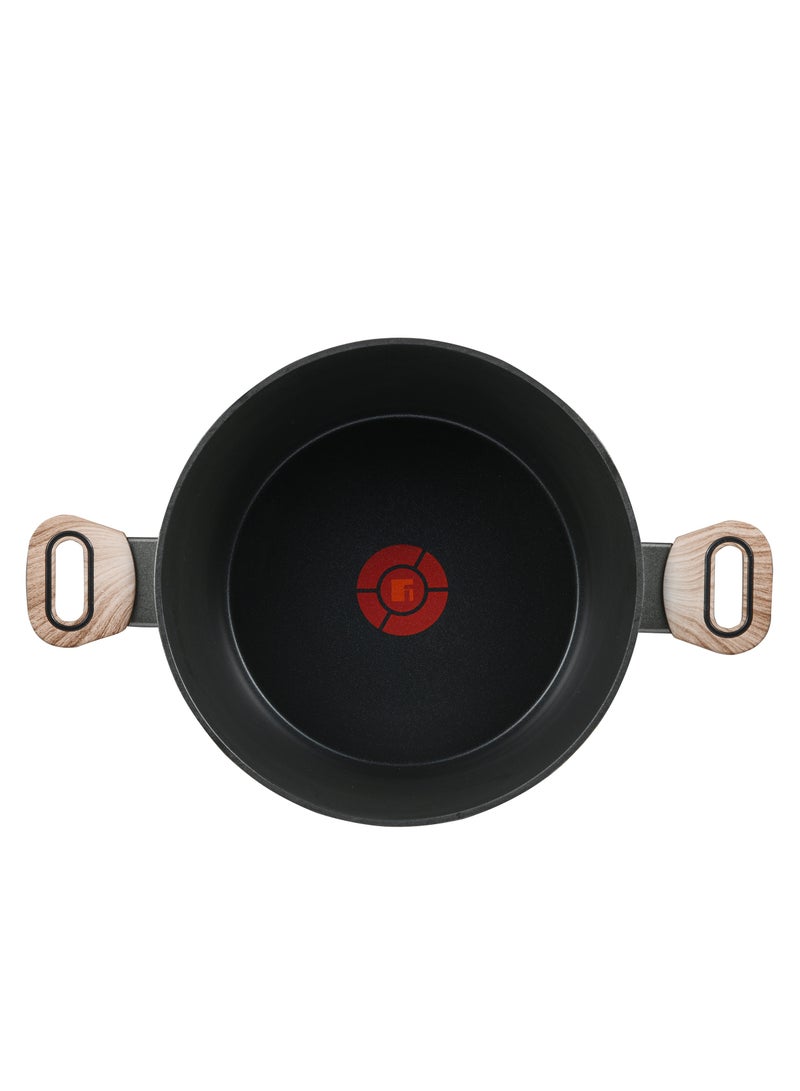 BERGNER ULTIMATE TX FORGED ALUMINUM CASSEROLE + LID 26 CM WITH HEATDOT TECHNOLOGY, INDUCTION BOTTOM, GREY COLOR, BG36172GY - Image 3