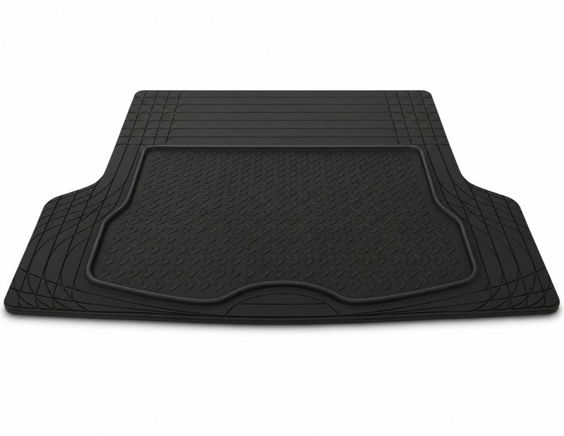 Dunekart Universal Car Trunk Mat, Heavy Duty All Weather Cargo Liner Floor Protection, Waterproof Trimmable Rubber Pad for SUV Sedan Auto - Black - Image 1