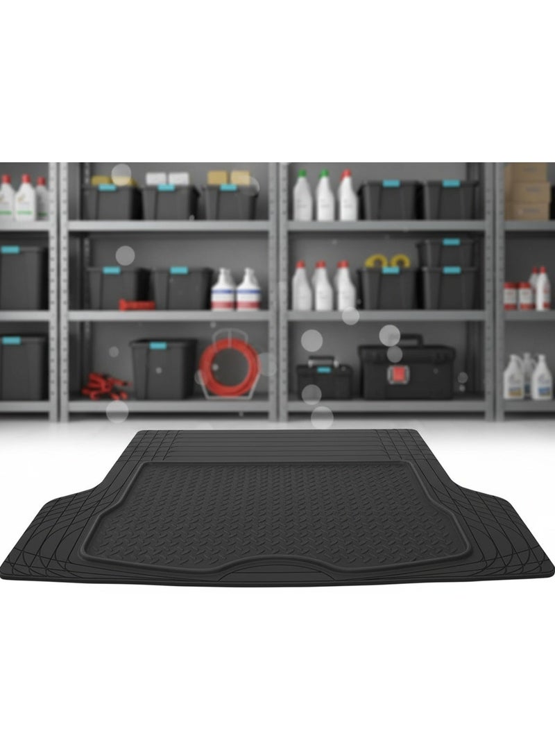 Dunekart Universal Car Trunk Mat, Heavy Duty All Weather Cargo Liner Floor Protection, Waterproof Trimmable Rubber Pad for SUV Sedan Auto - Black - Image 5