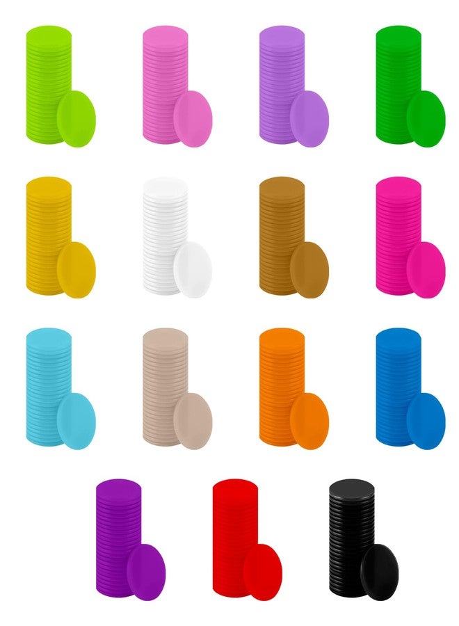 XJPONGC DND Bases Wet & Dry Erase Tokens Set of 150pcs Colorful Blank Counters - 1.5" Customizable & Reusable Game Discs for MTG, Bingo Clips and Any Tabletop RPGs(15 Colors and 150pcs) - Image 1