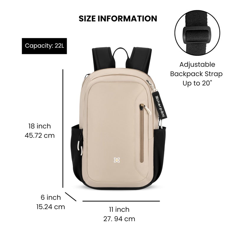 Sherpani Getaway, Casual Daypack Backpacks, Laptop Backpack, 22L Travel Backpack for Women, Travel Gift, Fits 15'' Laptop, RFID Protection (Con Leche) - Image 3