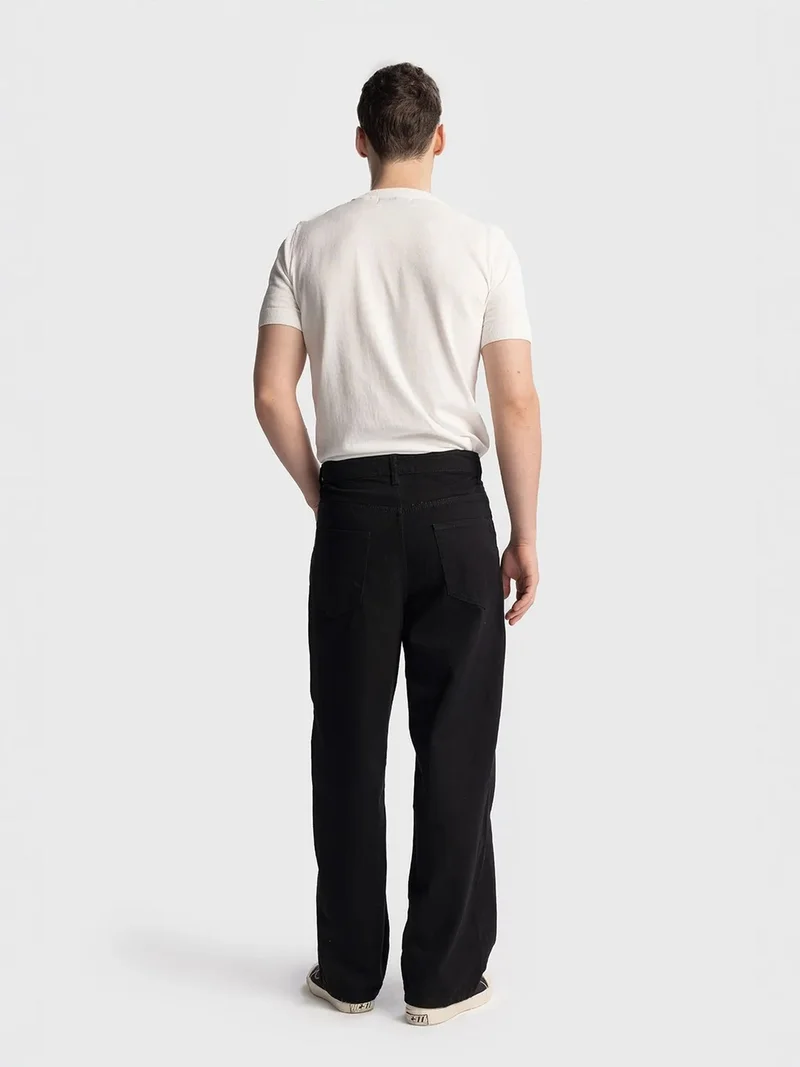 Giesto Black GIESTO Relaxed Fit Straight Leg Jeans for Men | Best Price UAE