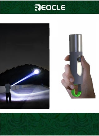 Rechargeable Flashlights Portable Flashlight Lanterns High Lumens Zoomable Flashlight 3 Modes with Side Light Carabiner Clip Handheld Torch for Emergency & Cycling & Camping - pzsku/Z21993F78F794C1B16A66Z/45/1750760437/628ffd58-0aba-4548-a6dd-48d8efeb89a2