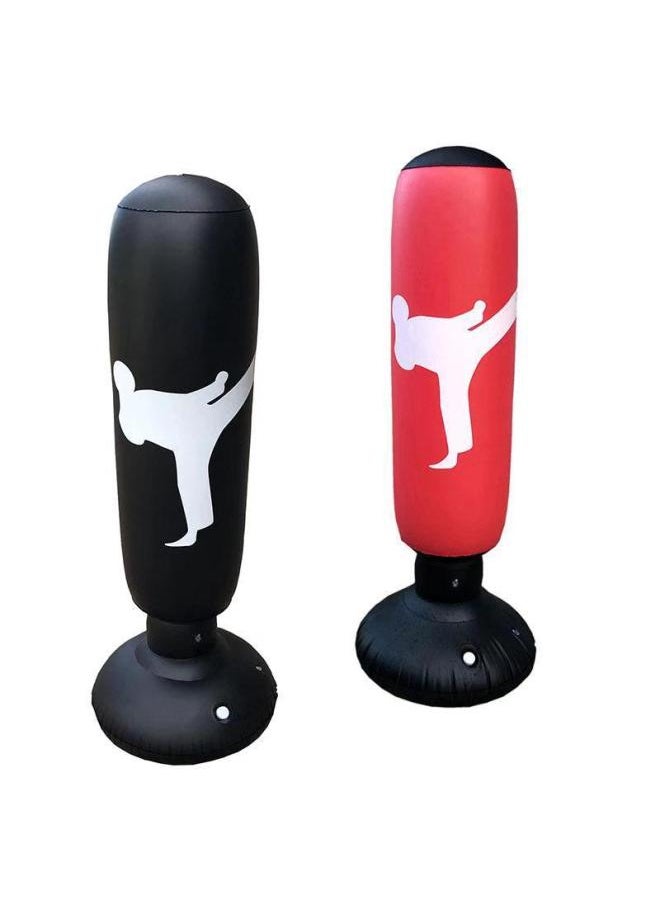 Spot Thickened Fitness Adult Children Inflatable Boxing Column Tumbler Inflatable Boxing Column Bag Vent Anger Discharge Column-Color:Digital Circle-Specifications:160x65cm  - Image 3