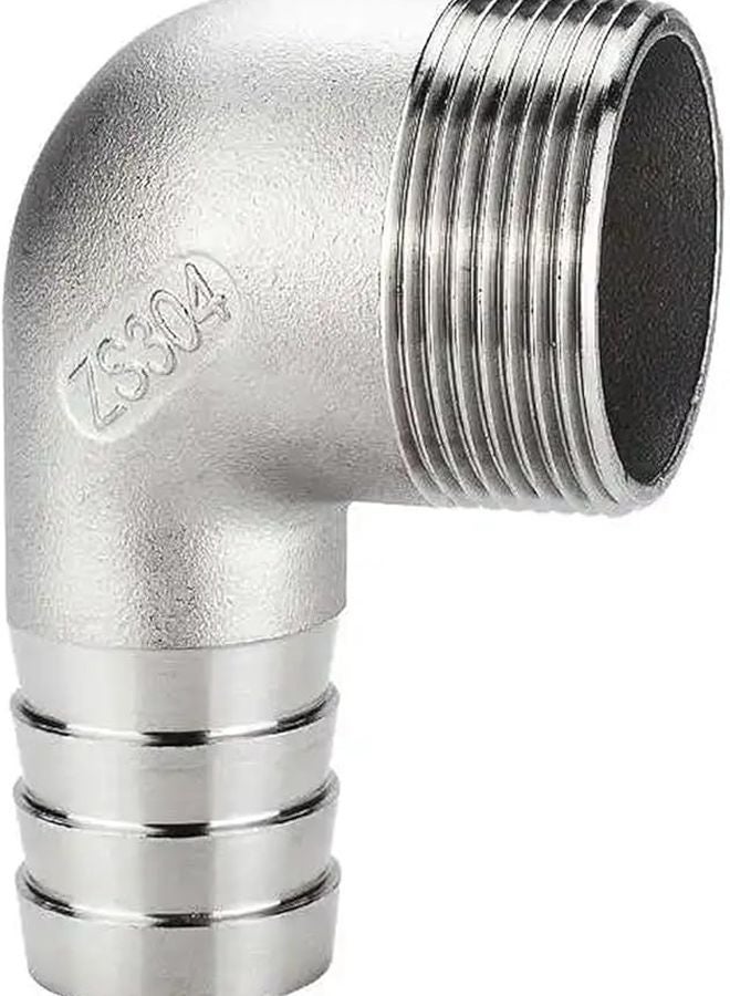 304 الفولاذ المقاوم للصدء 90 درجة ذكر الخيوط الكوع خرطوم تركيب 12MM 1 2 بوصة - Image 5