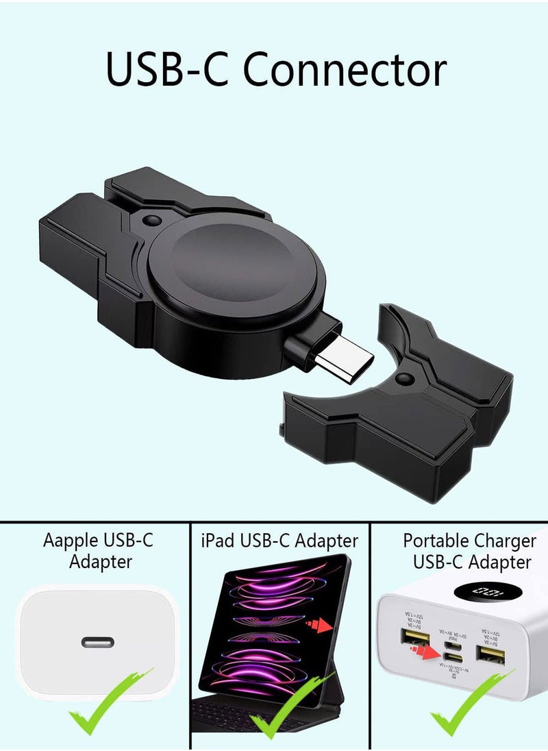 USB-C Charger for Apple Watch, Travel Car Charger, Portable Wireless Powerful Magnetic Fast Charging Compatible with Apple Watch Ultra 8/7/SE/6/5/4/3/2, Portable Apple Watch Charger  - Image 5