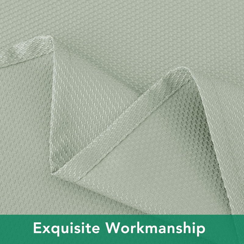 Square Tablecloth 54x54 Inch - Sage Green Water Resistant Fabric Table Cover - Image 4