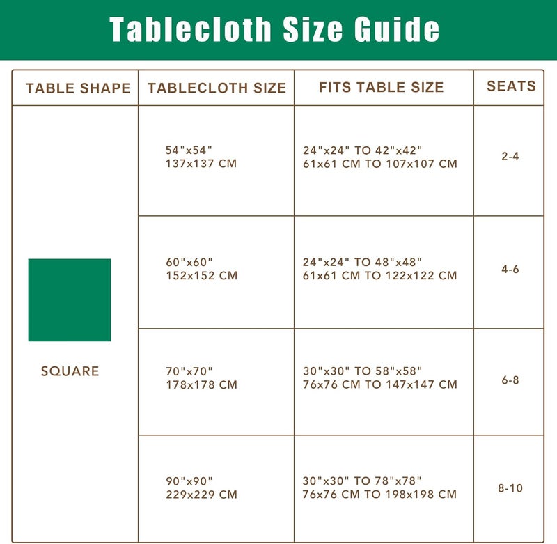 Square Tablecloth 54x54 Inch - Sage Green Water Resistant Fabric Table Cover - Image 5