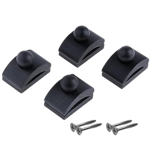 Precision Quilting Tools Classy Clamps Wooden Quilt Wall Hangers - 4 Small Clips (Black) and Screws for Walls Hangings - Tapestry and Quilts Hanger - Quilt Racks - Image 1