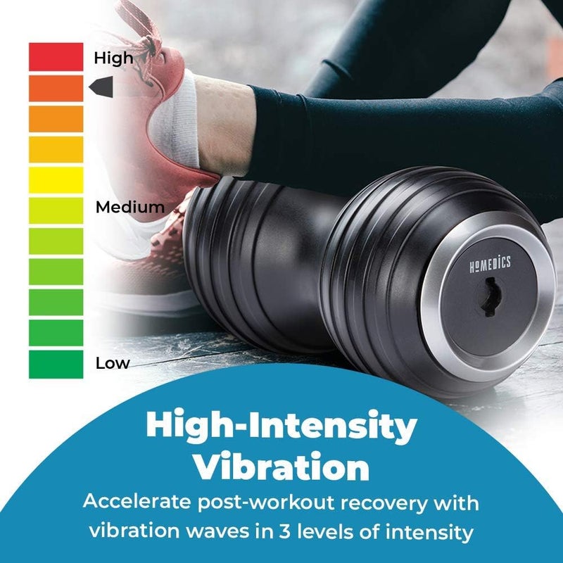 HoMedics Double Barrel Total Body Massager Deep Tissue Massage and Exercise Post Workout Trigger Point Muscle Recovery Black - Image 4