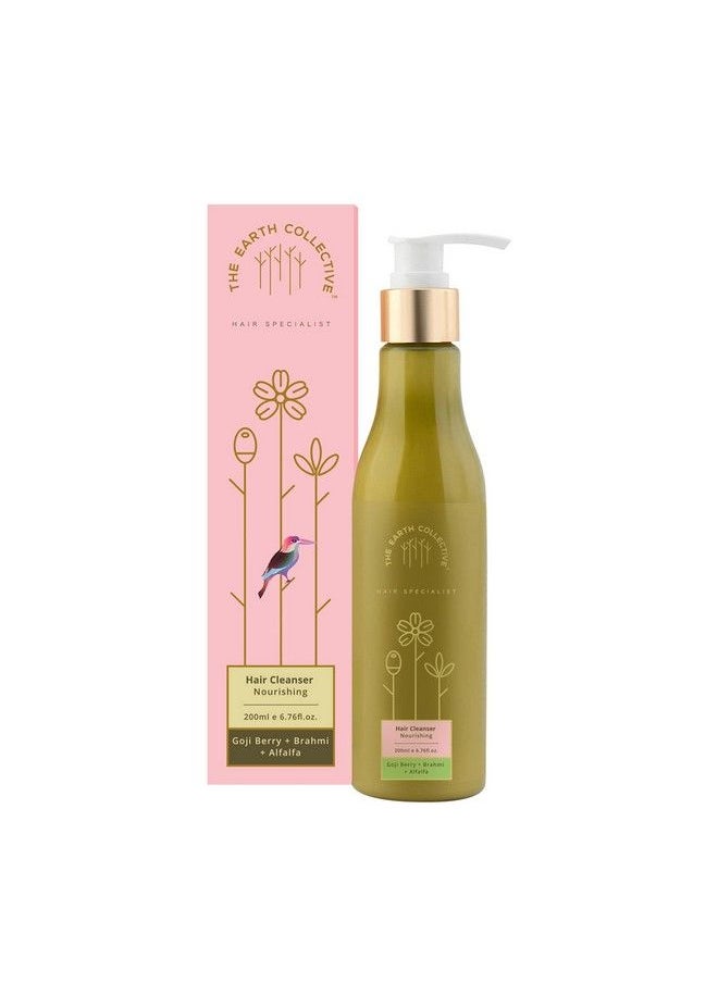 THE EARTH COLLECTIVE - Hair Cleanser For Nourishing Hair ; Goji Berry Alfalfa And Brahmi Improve Hair Nourishing ; Reduce Hair Fall ; Strengthen Hair ; Paraben Free ; No Harmful Chemical ; Pack Of 200Ml - Image 1
